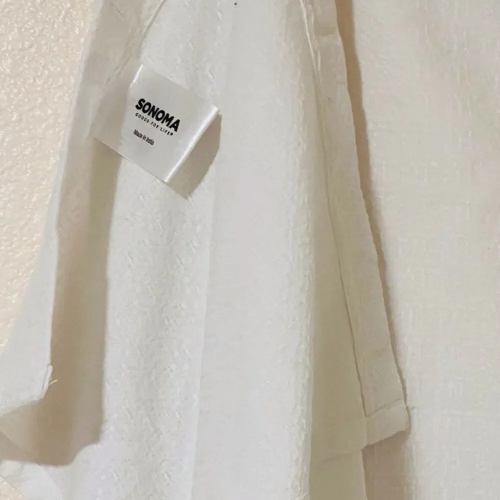 NWOT Sonoma Neutral Gradient Shower Curtain - Light Gray & White